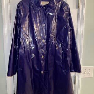 Michael Kors Shiny Purple Trench Coat